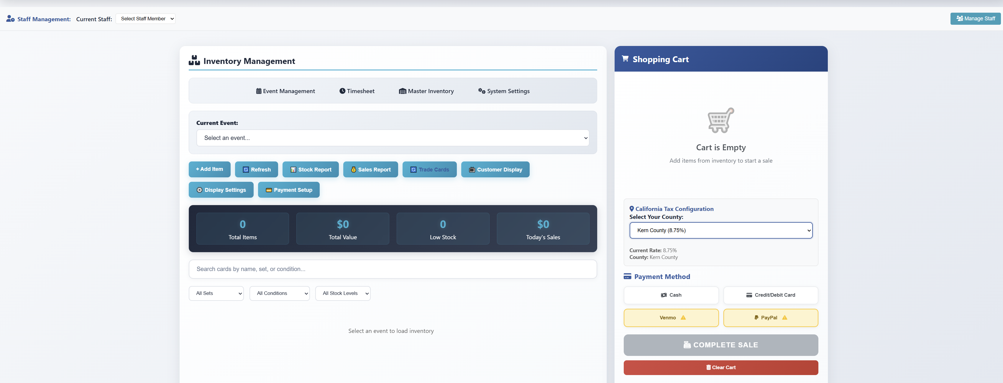 POS System Screenshot